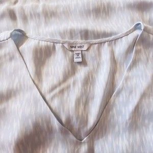 NWT Nine West Women's V-Neck Sleeveless Lt. Blue Dressy Lined Shell Top Size 4X